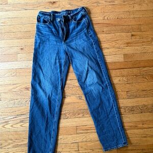 American Eagle Outfitters Women's Dark Blue Straight Jeans